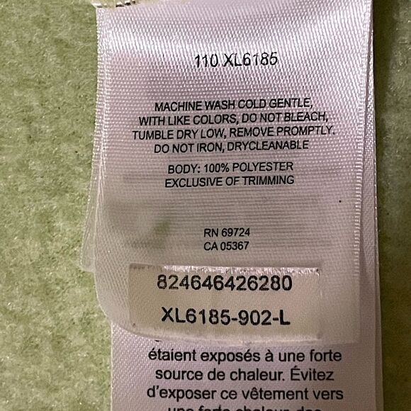 Womens, Lime-Colored, Fleece, Columbia Jacket. Size Large. - Picture 4 of 4